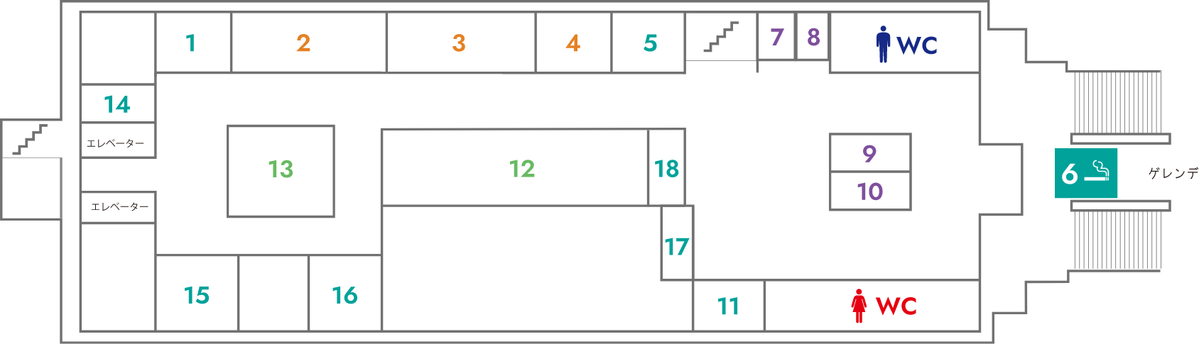 カワバシティ7階 案内図